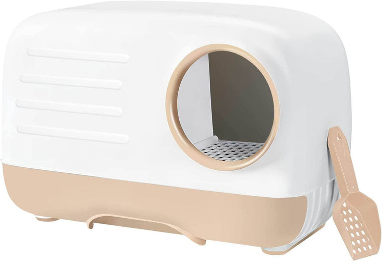 Petament Cat Litter Box,Fully Enclosed Litter Box Holds Odors,Prevents Urine and Litter Leakage, Assembly Free,Easy to Clean Stylish Litter Box Furniture with Pull-Out Litter Tray and Litter Scoop1 - The Max & Rex Collection