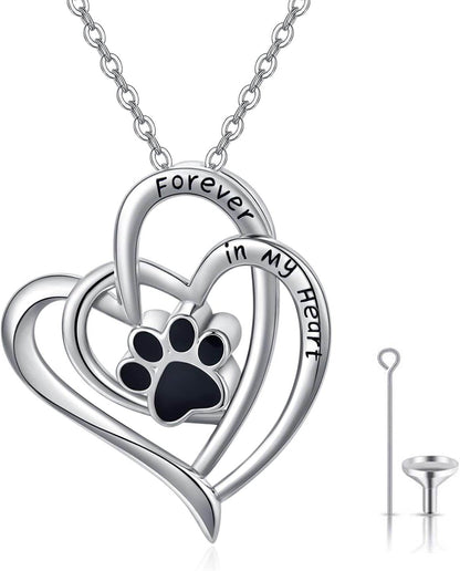 Forever in My Heart – Paw Print Urn Necklace - The Max & Rex Collection