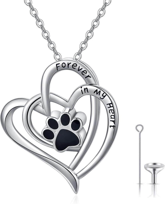 Forever in My Heart – Paw Print Urn Necklace - The Max & Rex Collection
