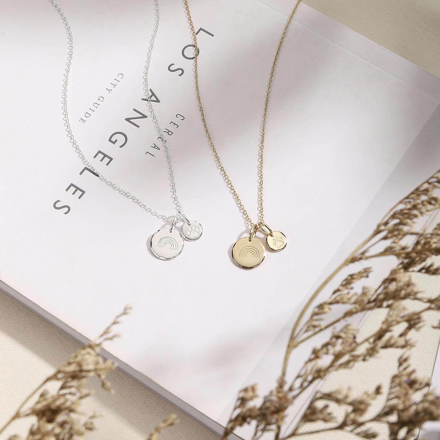 Rainbow Bridge Pet Memorial Necklace – Honor the Loss of a Beloved Cat or Dog - The Max & Rex Collection