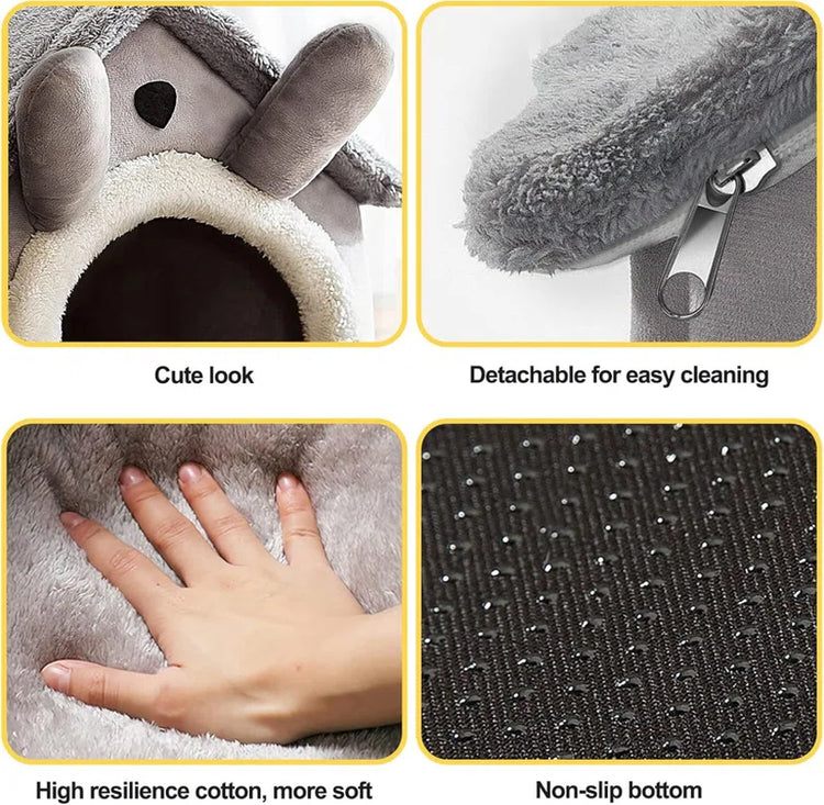 Luxury Plush Indoor Pet House – Soft & Cozy Dog and Cat Bed with Warm Cushion