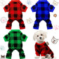 3 Pieces Christmas Dog Pajamas Dog Jumpsuit Santa Snowman Pet Clothes Christmas Pet Pajamas Holiday Costume Jumpsuit for Puppy Cat(Snowman Pattern,M (Fit 5.5-7.7Lbs))
