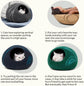 MEOWFIA Cat Cave – Premium Felt Cat Bed for Indoor Cats, Handmade 100% Merino Wool (Medium, Dark Grey) - The Max & Rex Collection