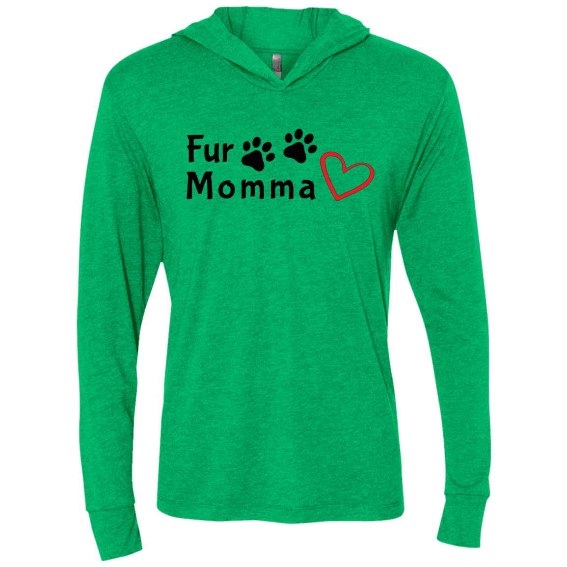 Fur Momma Tri-Blend Hooded T-Shirt – Soft Unisex Hoodie with Paw Print & Heart - The Max & Rex Collection