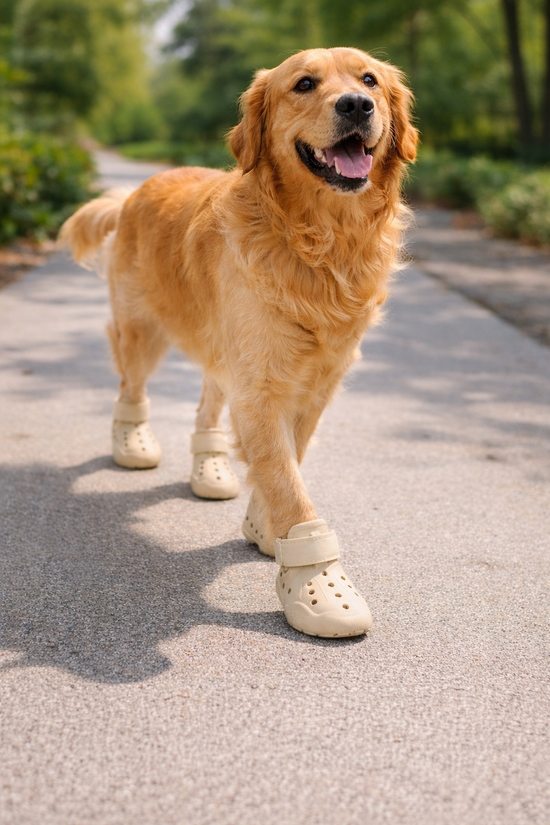Croc-Style Dog Shoes – 4 Pack Set