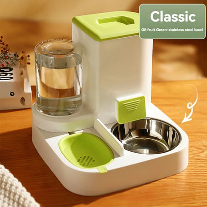 Automatic Gravity Water Dish for Cats & Dogs – Elevated No-Spill Design