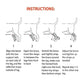 Instructions for using a dog leg brace with illustrations of a dog wearing the brace.