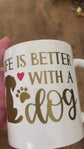 Life Is Better With a Dog – Personalized Name Mug