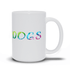 Peace, Love, Dogs Mug – Dog Lover’s Coffee Cup with Paw Print Heart - The Max & Rex Collection