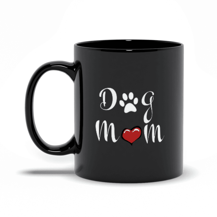 Dog Mom Mug – Cute Paw & Heart Design | Microwave & Dishwasher Safe - The Max & Rex Collection