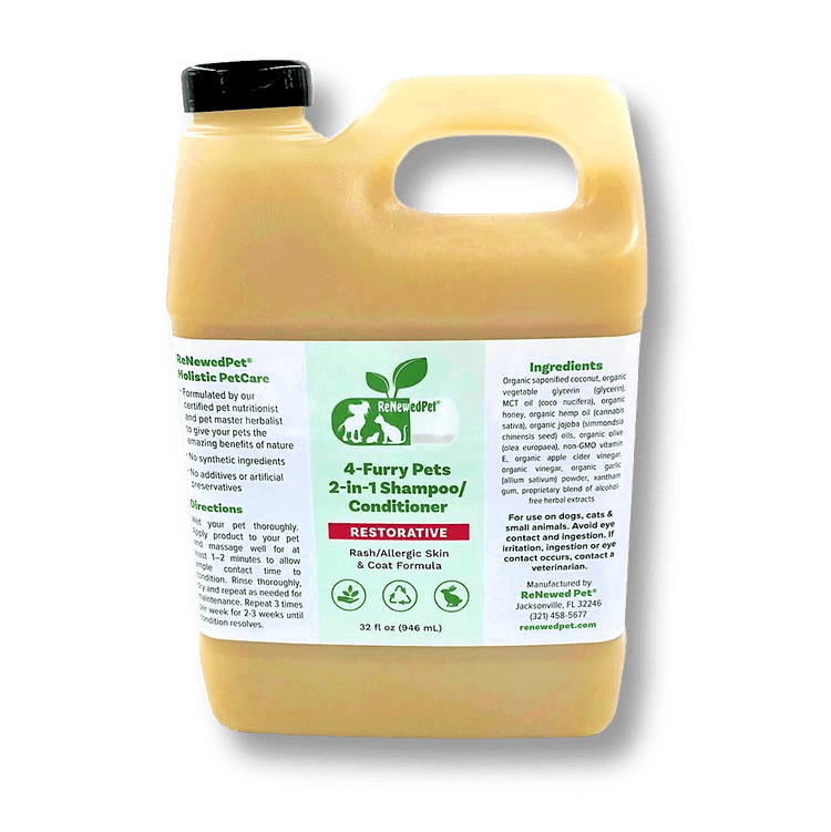 4-FURRY PETS 2-IN-1 * RESTORATIVE SHAMPOO & CONDITIONER - The Max & Rex Collection