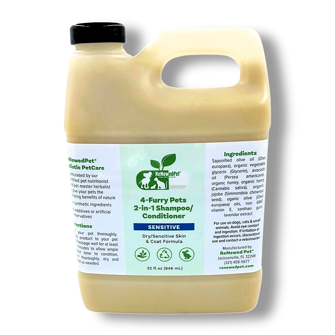 4-FURRY PETS 2-IN-1 *SENSITIVE SHAMPOO + CONDITIONER - The Max & Rex Collection