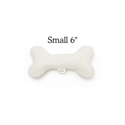 Boba & Vespa Plush Hemp Dog Bone Toy for Gentle Chewers | Soft & Squeaker Free