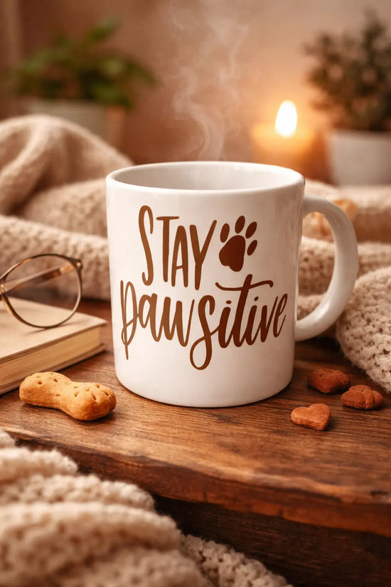 Stay Pawsitive Ceramic Mug